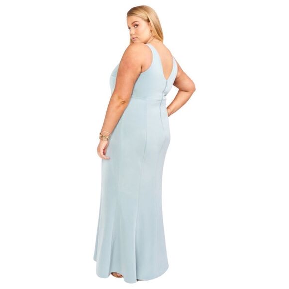 Show Me Your Mumu Morgan Gown in Silver Sage Stretch Crepe, Size 1X. NWT! - Picture 4 of 12
